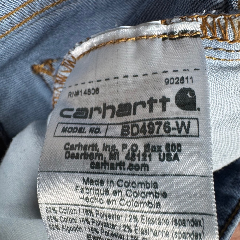 Carhartt Slim Fit Jeans Womens 8 Regular Blue‎ Denim Medium Wash BD4976-W - Picture 5 of 13